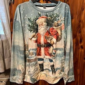 Vintage Santa knit top